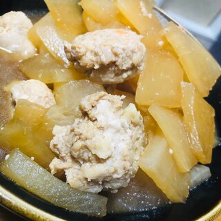 鶏つみれ大根煮物